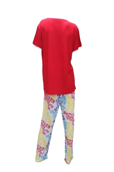 Bludream Düğmeli Viskon Büyük Beden Bayan Pijama Takım - Resim 6