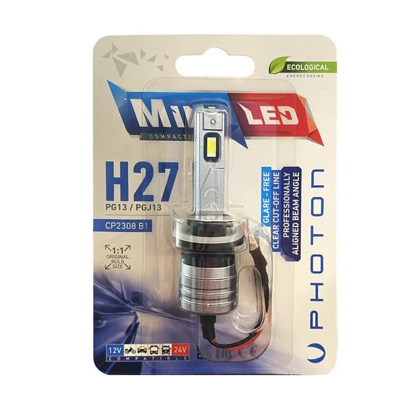 Photon Mini H27 Compact Led 12-24V Tekli Blister