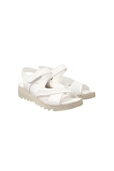 Pierre Cardin Deri Cırtlı Anatomik Bayan Sandalet Ayakkabı - 7