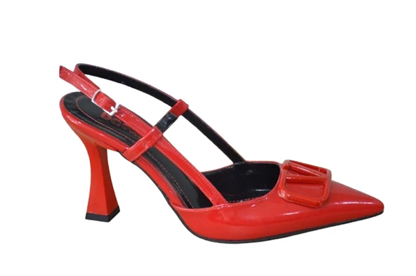 Kadın Tokalı Arkası Açık Topuklu Ayakkabı ( SMX-0238 ) - 5