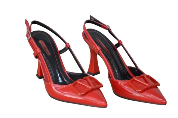 Kadın Tokalı Arkası Açık Topuklu Ayakkabı ( SMX-0238 ) - 7