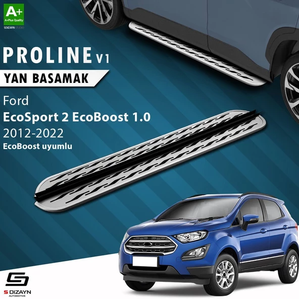 S-Dizayn Ford EcoSport 2 Ecoboost EcoBoost 1.0 OEM Still Pro V2 Aluminyum Yan Basamak 173 Cm 2012-2022