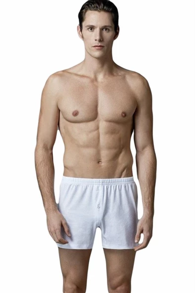 Eros 11523 Kutulu Düğmeli Pamuklu 2'li Erkek Boxer (S-4XL) - 5