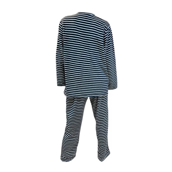 Ciciten 22320 Çizgili Kışlık Kalın Bayan Polar Pijama Takım - 2