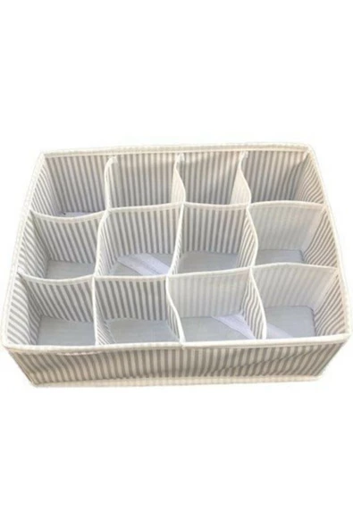 Periboia 12 Bölmeli Pratik Bölmeli Çekmece Düzenleyici Organizer(İç Çamaşırı Kravat Çorap Düzenleyici) - 3
