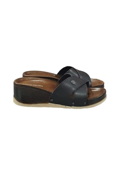 Pierre Cardin Üstü Çapraz Anatomik Dolgu Topuk Bayan Terlik - 10