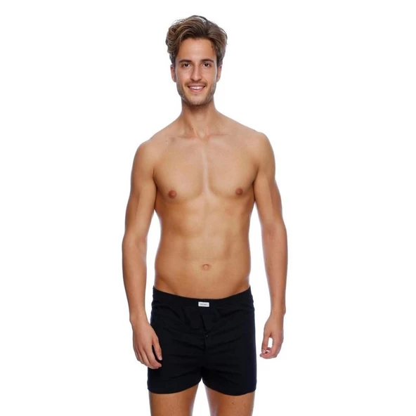 Eros 11523 Kutulu Düğmeli Pamuklu 2'li Erkek Boxer (S-4XL) - 6