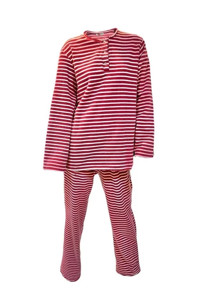 Ciciten 22320 Çizgili Kışlık Kalın Bayan Polar Pijama Takım - 7