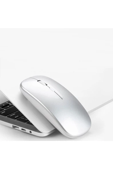 Pilli Kablosuz Mouse Beyaz 800/1200/1600dpi 2.4Ghz Rgb Ledli - 2