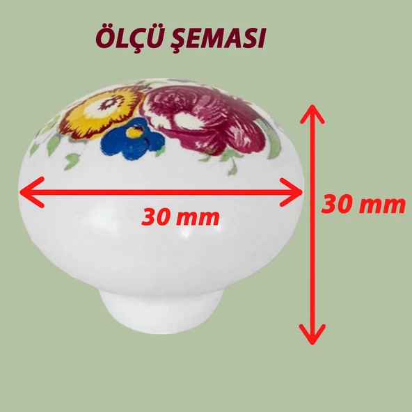 15 Adet Menekşe Kulp Beyaz Polimer Düğme Kulp Mantar Mobilya Mutfak Dolabı Çekmece Kulbu Kulpları - 2