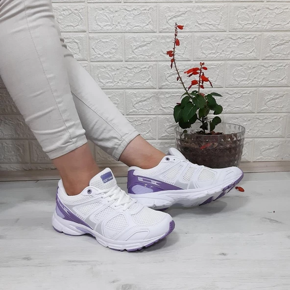 Kinetix Arıon Beyaz-Mor Renk Fuspetli Athletic Koşu Spor Ayakkabı - 3