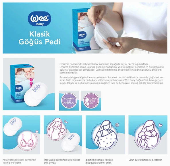 Wee Baby 332 Klasik Göğüs Pedi 30'lu - 6