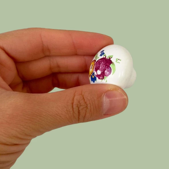 15 Adet Menekşe Kulp Beyaz Polimer Düğme Kulp Mantar Mobilya Mutfak Dolabı Çekmece Kulbu Kulpları - 3