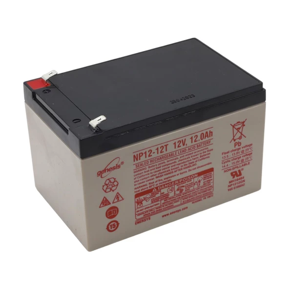ENERSYS GENESİS NP12-12T 12V 12AH BAKIMSIZ KURU TİP AGM VRLA AKÜ - 2
