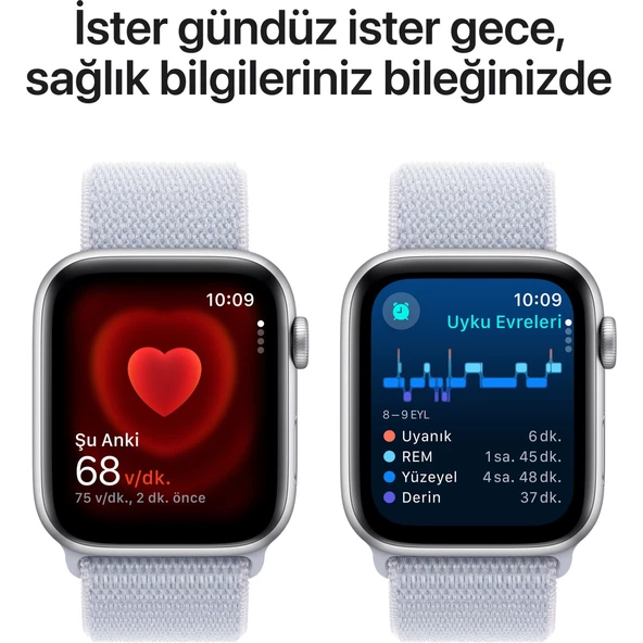Apple Watch Se Gps 40MM Silver Aluminium Case With Blue Cloud Sport Loop - 5