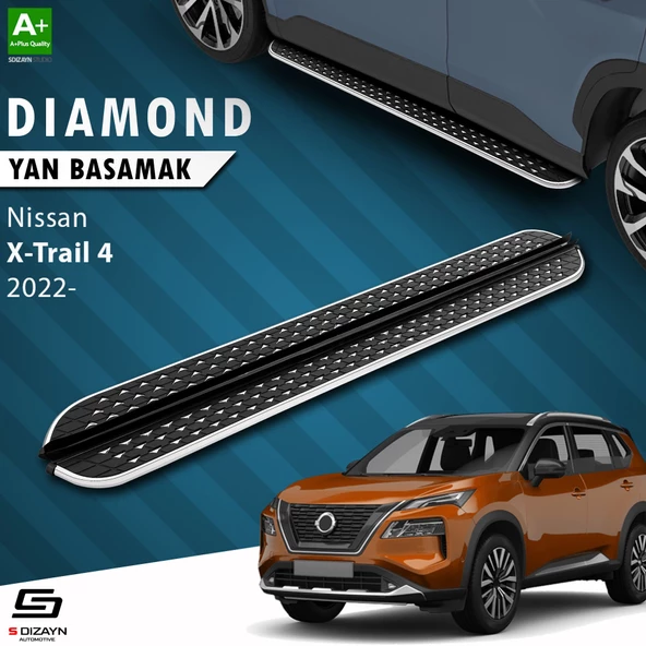 S-Dizayn Nissan X-Trail T33 Diamond Krom Yan Basamak 183 Cm 2022 Üzeri