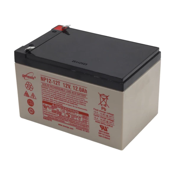 ENERSYS GENESİS NP12-12T 12V 12AH BAKIMSIZ KURU TİP AGM VRLA AKÜ - 3