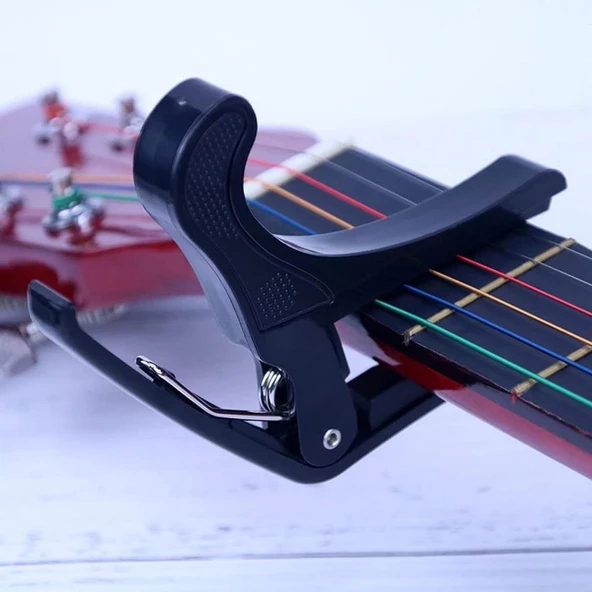 Chroma Kaliteli METAL Gitar Bağlama Saz Kaposu - Capo Kelepçe & Sağlam Metal - 3