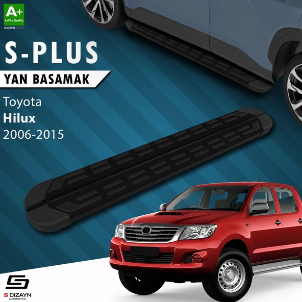 S-Dizayn Toyota Hilux 7 S-Plus Siyah Yan Basamak 203 Cm 2006-2015