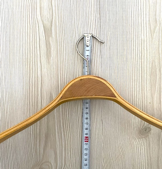 6 ADET AHŞAP ASKI 1. KALİTE ELBİSE ASKISI - 5