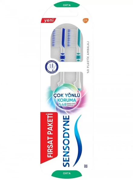 Sensodyne Çok Yönlü Koruma Diş Fırçası 1+1 Orta