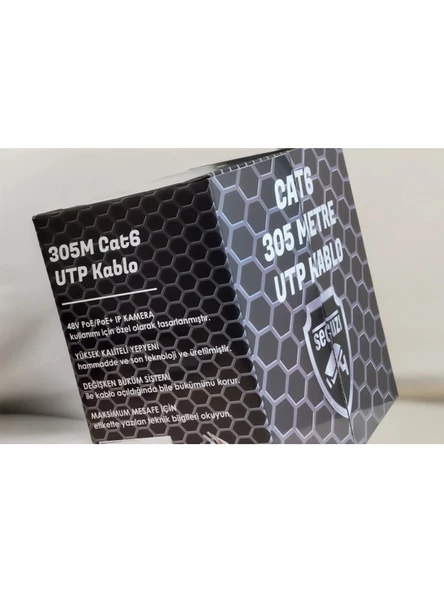Secuzi 305M 24AWG Pu/cca Cat6 Kablo - 2