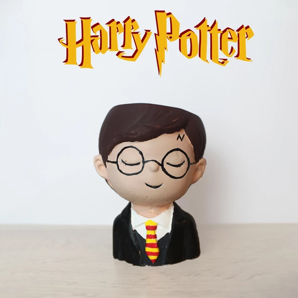 Harry Potter Saksı Dekoratif El Yapımı Biblo Sukulent Saksısı