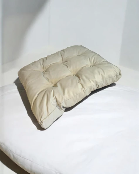 Pouf White Kedi Köpek Minderi 70 x 80 cm - 3