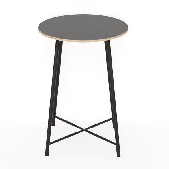 Eportatif Mutfak Oval 2 Kişilik Bar Yemek Masası Füme 1517 - 7
