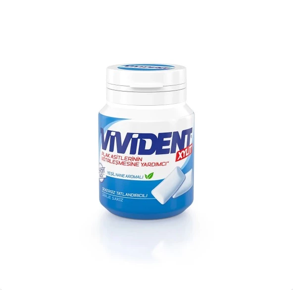 Vivident Yeşil Nane Aromalı Şekersiz-Tatlandırıcılı Draje Sakız Kutu 67g - 2