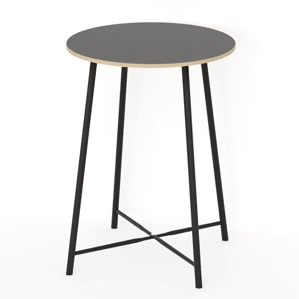 Eportatif Mutfak Oval 2 Kişilik Bar Yemek Masası Füme 1517 - 9