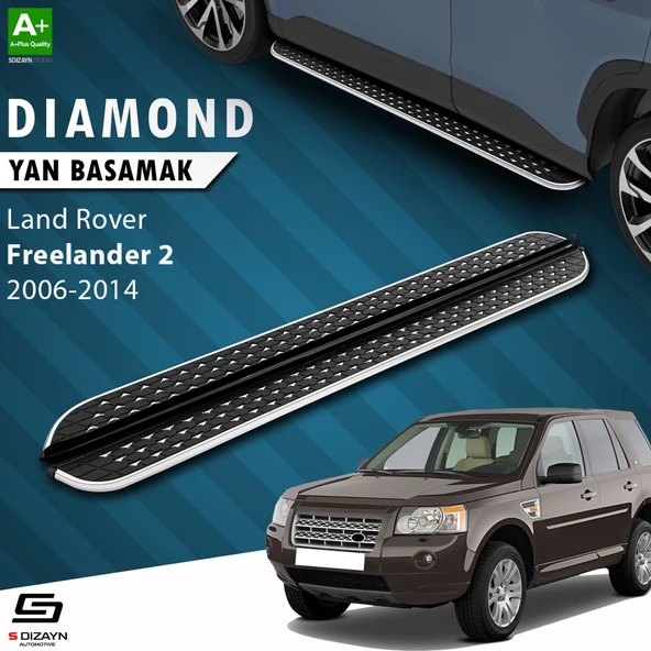 S-Dizayn Land Rover Freelander 2 Diamond Krom Yan Basamak 173 Cm 2006-2014