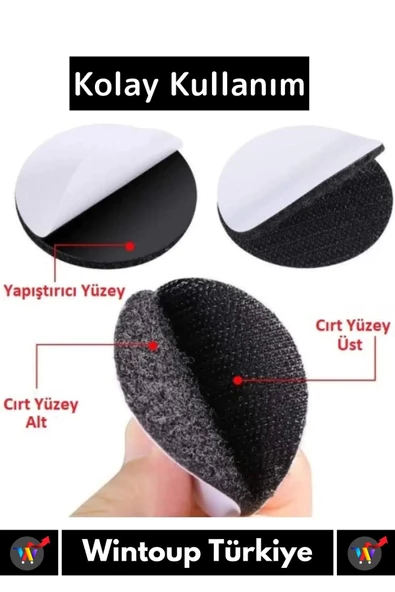 Özel Kendinden Yapışkanlı Yıkanabilir Tekrar Kullanılabilir Halı Kilim Kaydırmaz Cırt Bant 40 Adet - 2