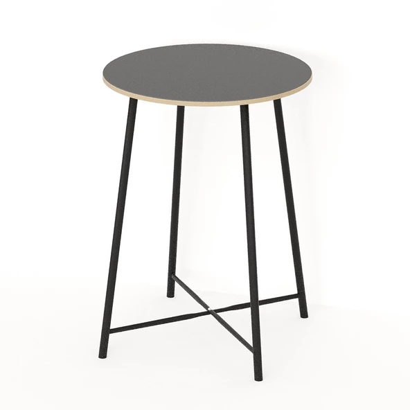 Eportatif Mutfak Oval 2 Kişilik Bar Yemek Masası Füme 1517 - 8