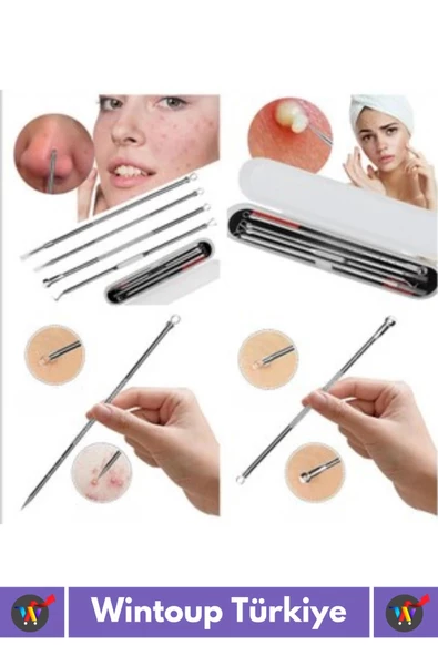 Özel Üretim Dayanıklı Tüm Ciltler İçin Uygun Yüz Bakım Akne Sivilce Siyah Nokta Temizleyici 4'lü Set - 2