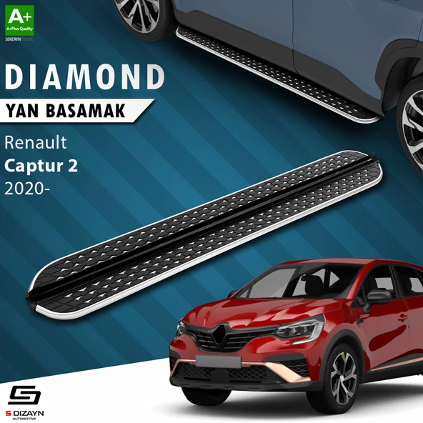 S-Dizayn Renault Captur 2 Diamond Krom Yan Basamak 183 Cm 2020 Üzeri