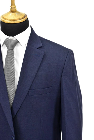 Erkek Lacivert 4 Drop Takım Elbise Çift Yırtmaçlı BGL-ST03971 - Resim 5