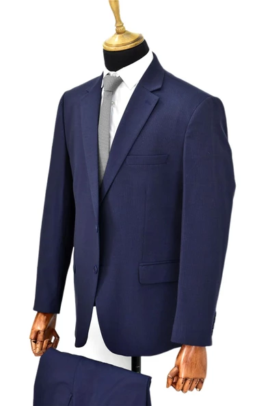 Erkek Lacivert 4 Drop Takım Elbise Çift Yırtmaçlı BGL-ST03971 - Resim 4
