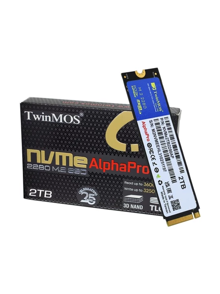 TwinMOS AlphaPro NVMe2TB2280AP 2TB (3600/3250MB/s) M.2 2280 PCIe 3.0 NVMe SSD - 2