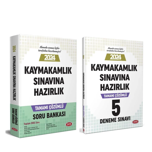 Data Yayınları 2024 Kaymakamlık Sınavına Hazırlık Soru ve Deneme Seti 2 Kitap