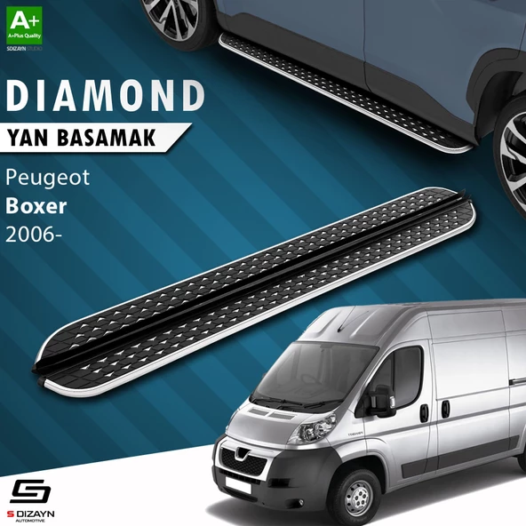 S-Dizayn Peugeot Boxer 3 Kısa Şase Diamond Krom Yan Basamak 203 Cm 2006 Üzeri