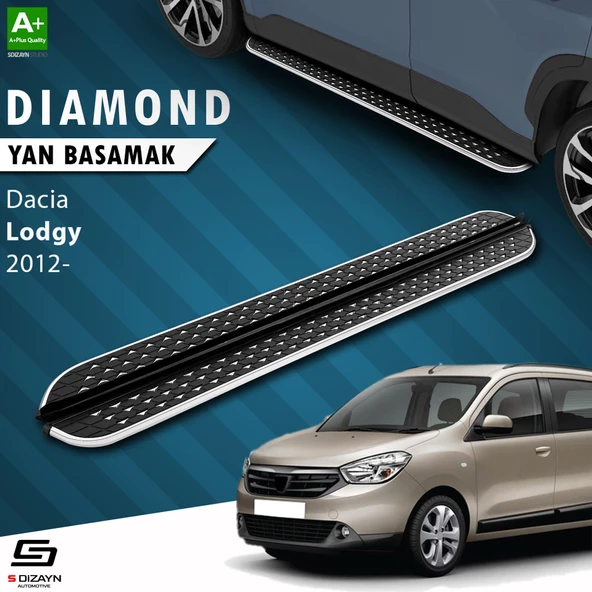 S-Dizayn Dacia Lodgy Diamond Krom Yan Basamak 203 Cm 2012 Üzeri