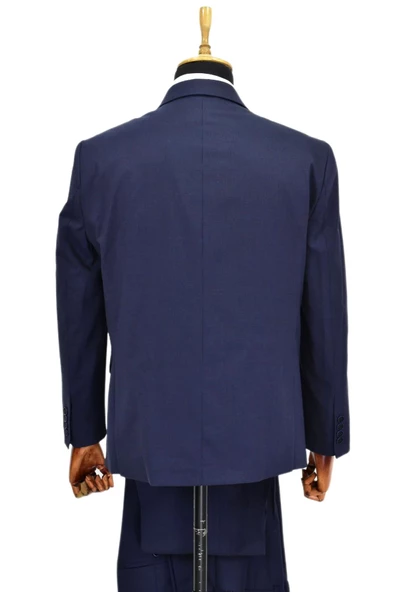 Erkek Lacivert 4 Drop Takım Elbise Çift Yırtmaçlı BGL-ST03971 - Resim 6