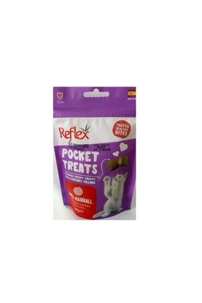 Reflex Pocket Treats Tüy Yumağı Kontrolü Yetişkin Kedi Ödül Maması 60gr