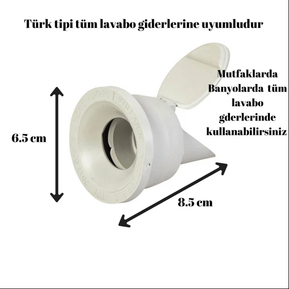 2 Adet Koku Önleyici Çekvalfli Adaptör Conta Lavabo & Eviye Gideri için - 3
