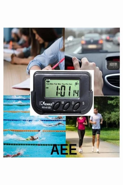 Masa Üstü Kronometre 1 Adet Kronometreli Sınav Ders Çalışma Saati Dijital Öğrendi Masa Saati Araba Saati Alarm Polis - 3