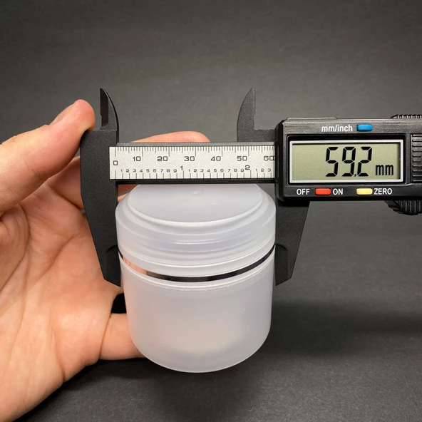 50 ml Plastik Krem Kutusu , 50 cc Şeffaf Renkli Kapaklı Krem Kavanozu x 3 Adet - 3