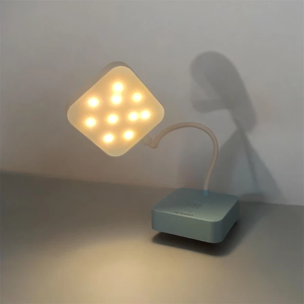 GS-730 Şarjlı Masa Lambası Dokunmatik Tuşlu Ilık Beyaz ve Sarı Işık 20 LED - 3