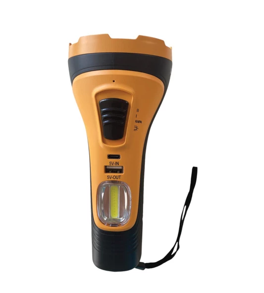 GS-4275 Şarj Edilebilir El Feneri 7 Watt, Cob Aydınlatmalı Portatif El Feneri