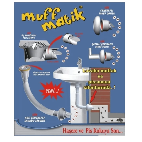 4 Adet Koku Yok! Çekvalfli Adaptör Conta Lavabo Gideri Koku Önleyici - 3